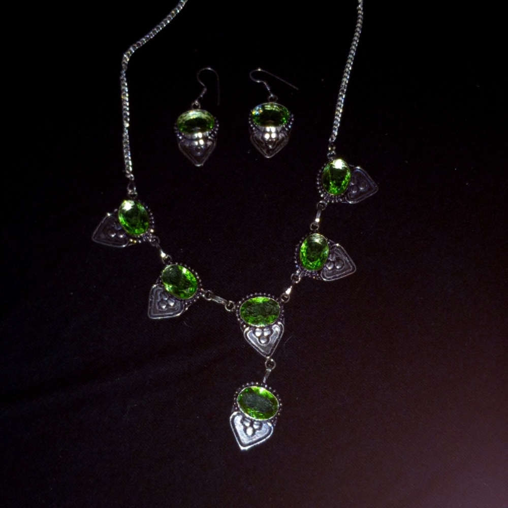 Necklace and earrings